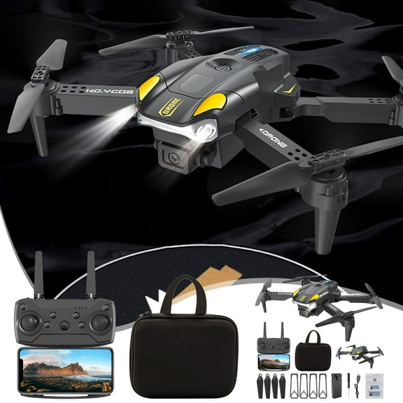 Fzsteel Foldable Drone With 1080P FPV Camera and WiFi Remote Control for Adults, Dual Cameras, Stable Altitude Hold, Optical Flow Positioning, Includes Storage Bag and Spare Blades