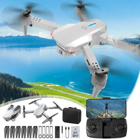 Fzsteel Foldable Drone With 1080P FPV Camera and WiFi Remote Control, Upgraded Multi-Blade Design for Stable Flight, Real-Time Panoramic View and Portable Storage Bag