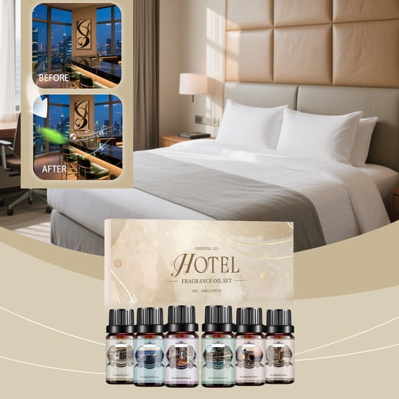 Fzsteel Fresh-Scented Aromatherapy Oil Gift Set - For Home and Office Use, Calming and Inviting, Includes 6 Bottles