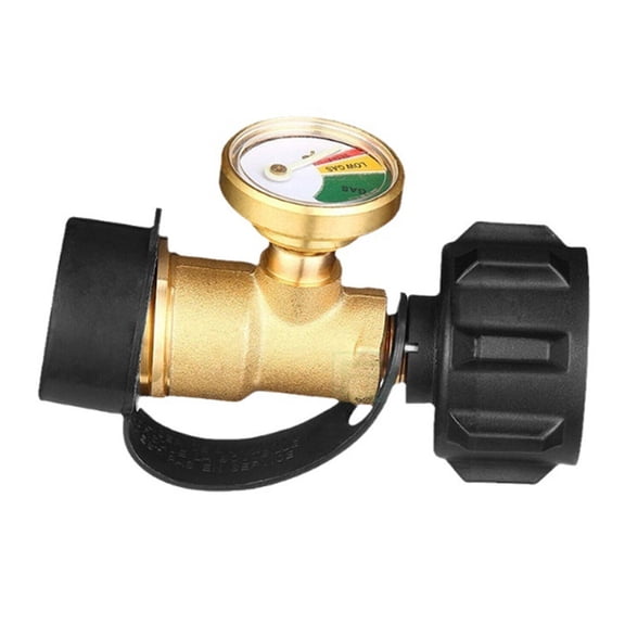 Fzsteel Hardware - Color-Coded Propane Tank Gauge with Brass Construction, Leak Detection & QCC1 Compatibility for 5lb-40lb Cylinders