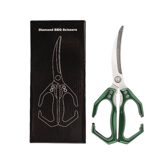 Fzsteel Heavy-Duty Kitchen Shears Multifunctional Stainless Steel Dishwasher Safe Ergonomic Handle For Cutting Poultry Meat Seafood Bones With Japanese Steel Blades For Cooking Camping Outdoor Use
