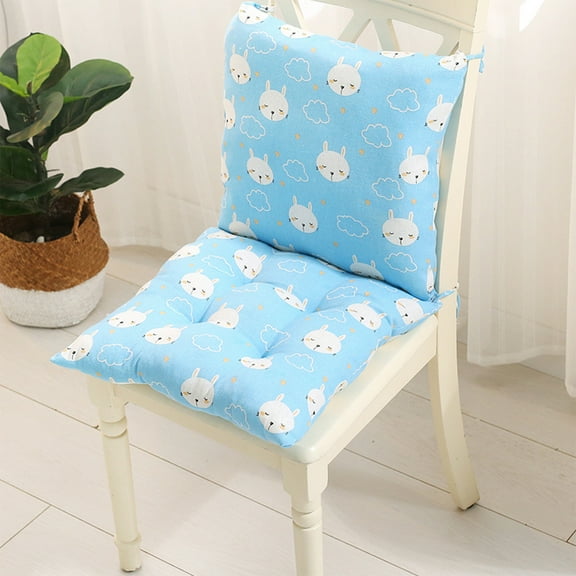 Fzsteel High Back Chair Cushion with Straps, All-Weather Rainproof 40x80cm Foldable Linen Seat Pad for Indoor Outdoor Rocking Chairs Sofa Stools