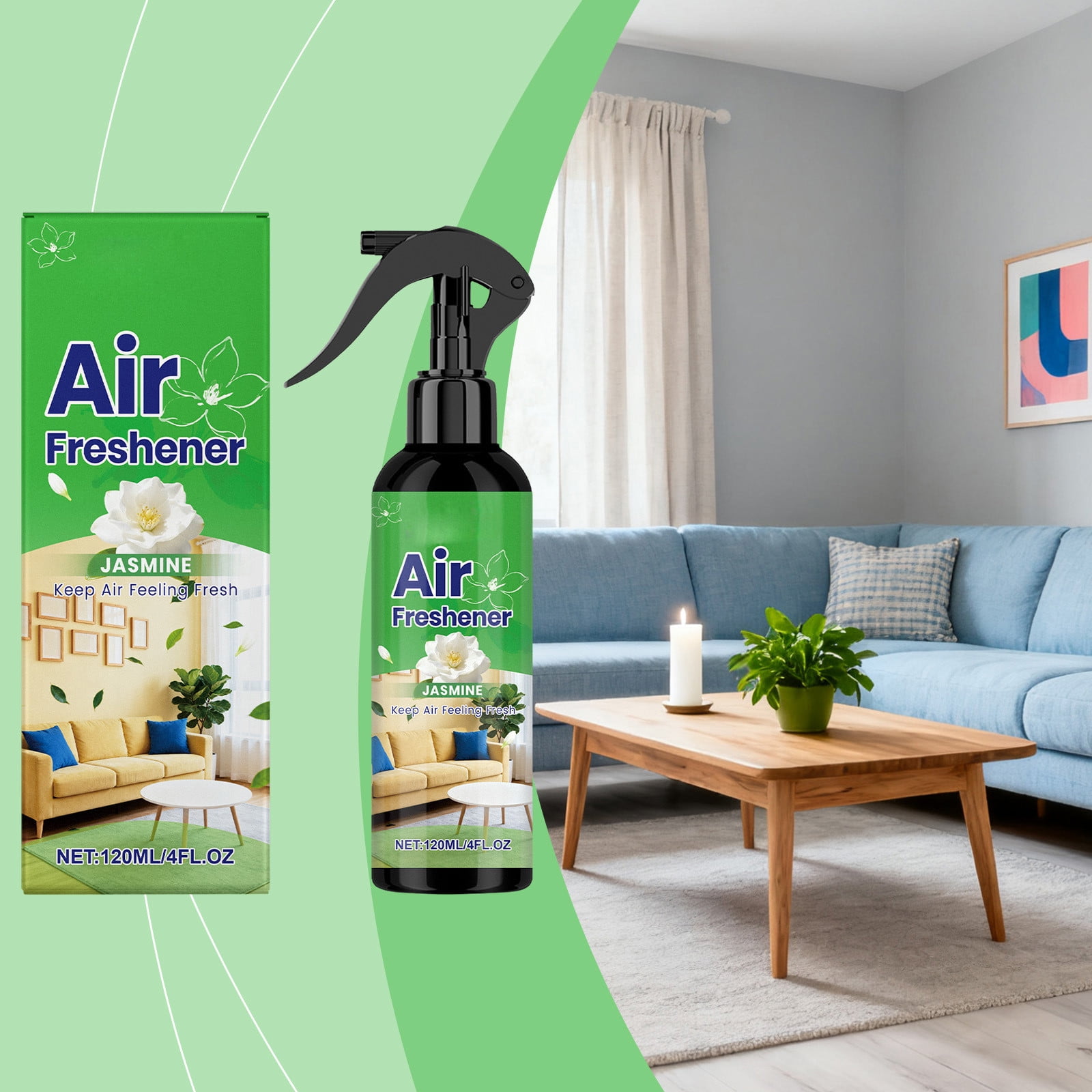 Fzsteel Jasmine Air Freshener Spray - Long Lasting Fragrance for Home ...