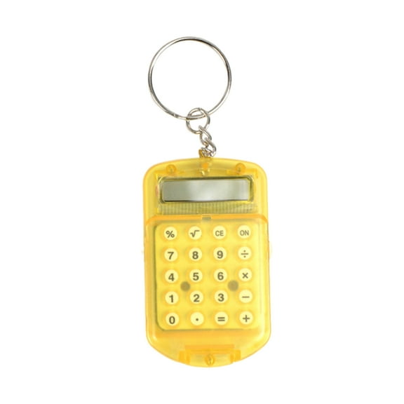 Fzsteel Keychain Calculator Portable Compact Design Mini Digital Calculator 6.1x3.68cm 17g For Office Students Car Accessories Home Essentials