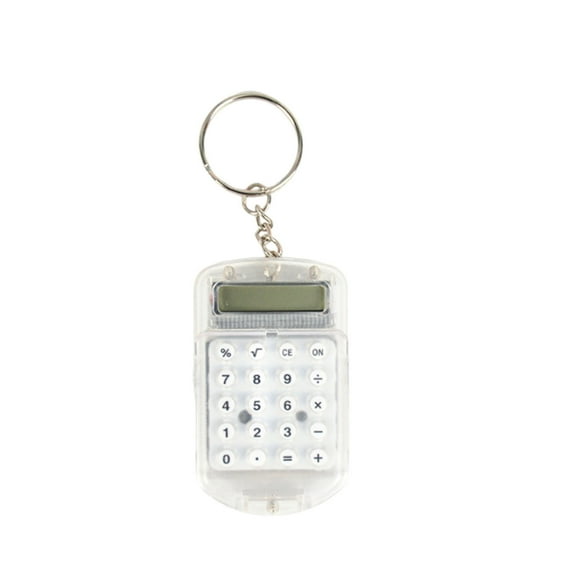 Fzsteel Keychain Calculator Portable Compact Design Mini Digital Calculator 6.1x3.68cm 17g For Office Students Car Accessories Home Essentials