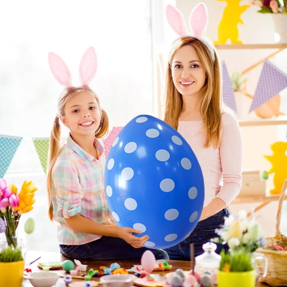 Fzsteel Large Colorful Inflatable Easter Eggs – for Easter Garden Party Decor, Easy to Inflate, Set of 6 Pieces, 20 Inches in Diameter