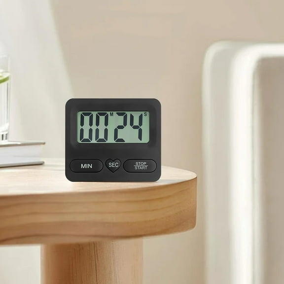 Fzsteel Multifunctional Kitchen Timer With Large Screen Display, Learning Reminder, Countdown, Perpetual Calendar, 6.8x6.2x2cm, 42g Portable Electronic Alarm Clock for Baking Cooking Study