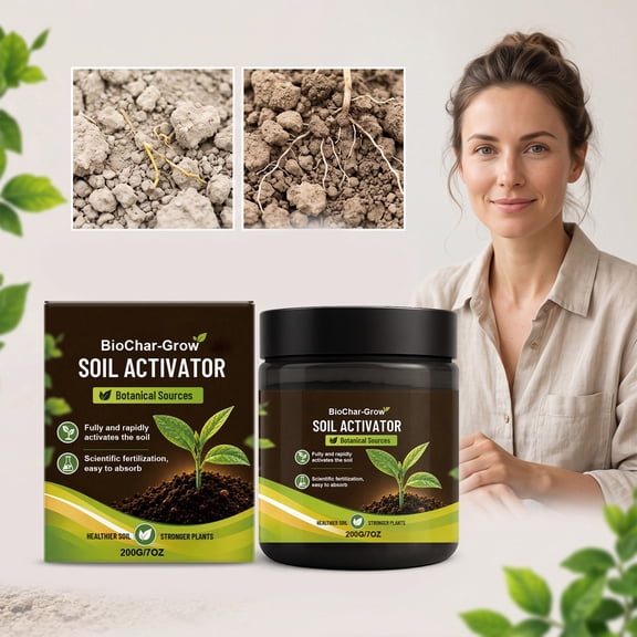 Fzsteel Natural Soil Activator Plant Nutrient Supplement for Potted Plants Daily Care Indoor Outdoor Garden Flower Vegetables Use