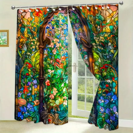 Fzsteel Outdoor Waterproof Sunshade Curtains 180x180cm Polyester UV Protection Heavy Duty Drapes for Garden Patio Windows Doors