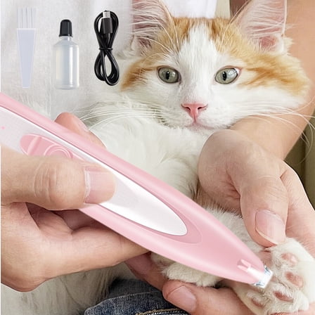 Fzsteel Pet Grooming Clipper USB Rechargeable With LED Light Waterproof Silent Low-Vibration For Cats/Dogs Paws Safe Hair Trimming 16cm 124g Pet Electrics Shaver