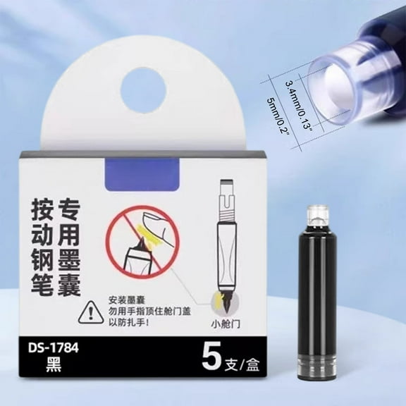 Fzsteel Retractable Fountain Pen Erasable Ink Cartridges Refills - 10-Pack 0.38mm Custom Design 10ml Plastic Cartridges For Smooth Writing Experience