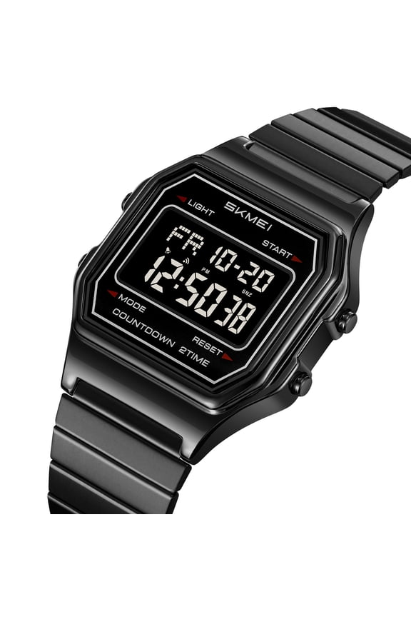 Rugged Waterproof Men's Digital Watch – for All Outdoor Sports, Luminous Display, Multi Functional Tools