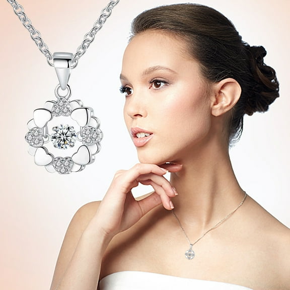 Fzsteel Simple Heart-shaped Pendant Clavicle Necklace For Women Delicate Valentine's Day Gift Romantic Jewelry For Girlfriends And Loved Ones Everyday Wear