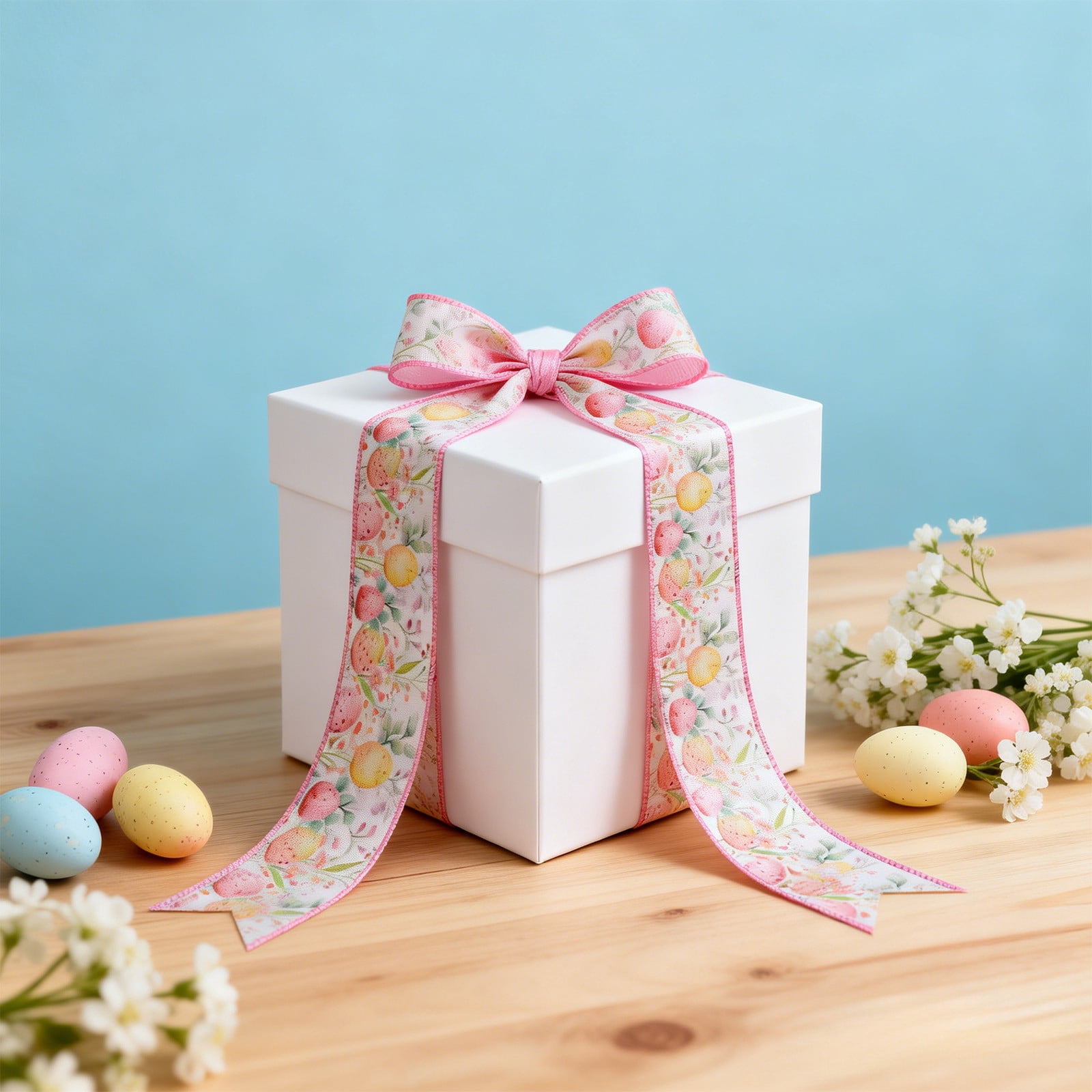 Fzsteel Spring Easter Ribbon Featuring Checkered Egg and Bunny Designs ...