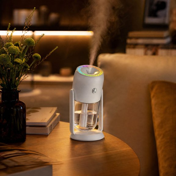 Fzsteel Starry Night Light Projector Star Sky Lamp Rotation Aroma Diffuser Humidifier With USB Cable Cotton Swabs Bedroom Decor Window Sill Decor Room