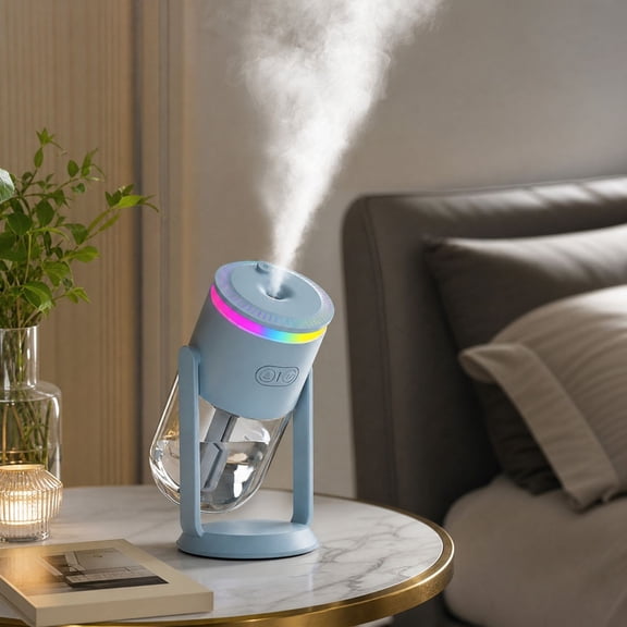 Fzsteel Starry Night Light Projector Star Sky Lamp Rotation Aroma Diffuser Humidifier With USB Cable Cotton Swabs Bedroom Decor Window Sill Decor Room