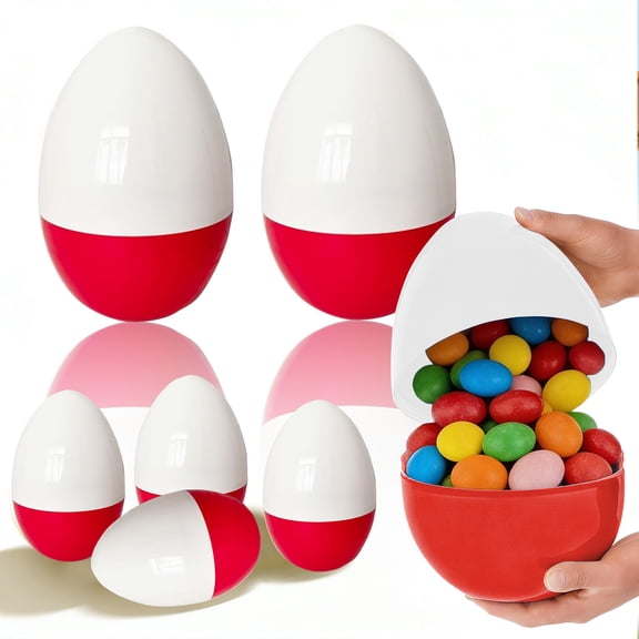 Fzsteel Surprise-Filled Open Top Easter Egg – Essential for Easter Parties and Gift Baskets, Hinged Design for Easy Assembly, 11.8 Inches