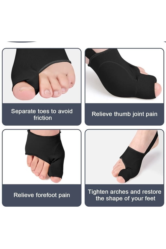 Toe Corrector & Separator For Hallux Valgus, Big Toe Alignment Brace With Adjustable Splint, Lightweight Mesh Design, 14x10x1.5cm