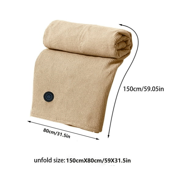 Fzsteel USB Heated Blanket With Advanced Fiber Heating Technology Adjustable Temperature 150X80cm Portable Wearable Electric Throw For Fast Warmth & Comfort