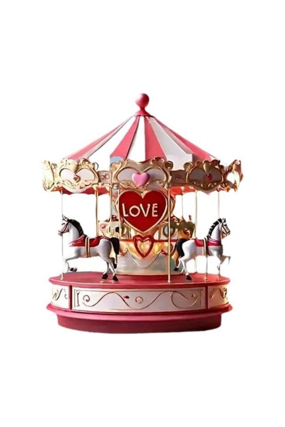 Unique Carousel Design Keychain with Rope – for Car Use and Personal Style, Durable and Lightweight, Great Gift Pendant