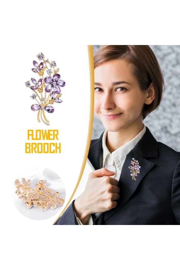 Vintage Style Alloy Electroplated Rhinestone Flower Brooch Pin - Converts Blankets to Warm Cloaks for Indoor and Outdoor Use