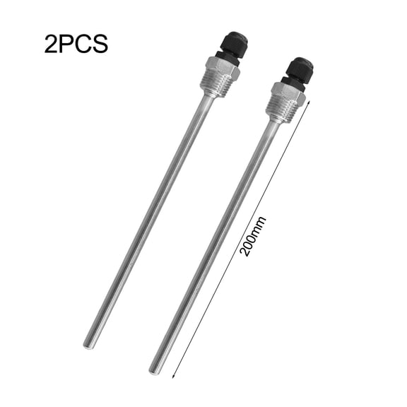 G 1/2 Stainless Steel Immersion Sleeves for Temperature Sensors Pack of 2