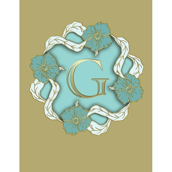 G: 100 Pages 8.5" X 11" Monogram Notebook College Ruled Line Paper, (Paperback)