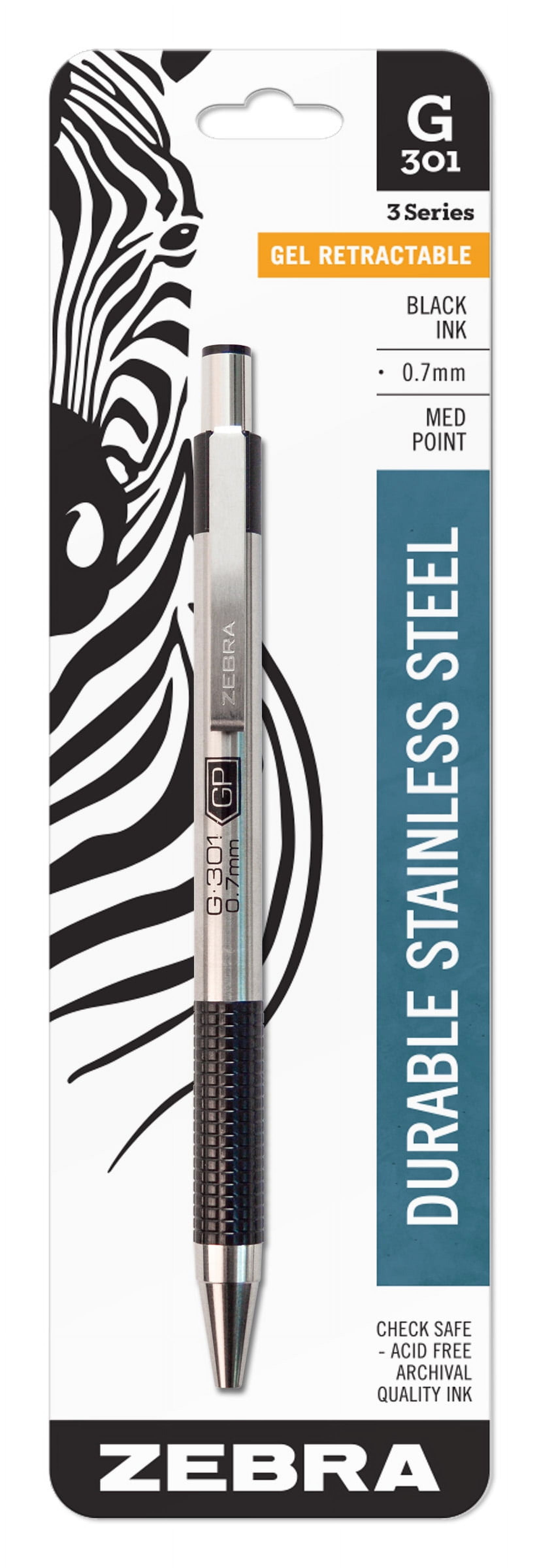 Pilot G301 Roller Ball Gel Pen (schwarze Tinte, Medium) – Einziehbare Gel-Schreiber