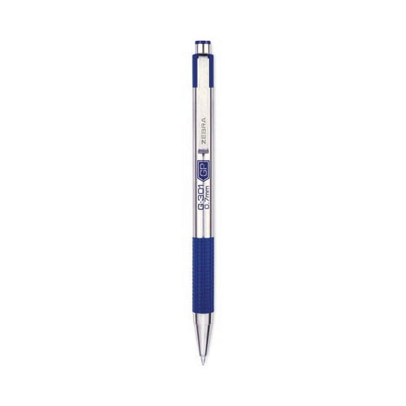 "G-301 Gel Pen, Retractable, Medium 0.7 Mm, Blue Ink, Stainless Steel/blue Barrel, 2/pack | Bundle of 10 Packs"