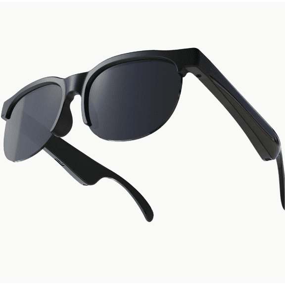 G58 AI Smart Audio Unisex Full-Rim Aviator Fashion Sunglasses, Black