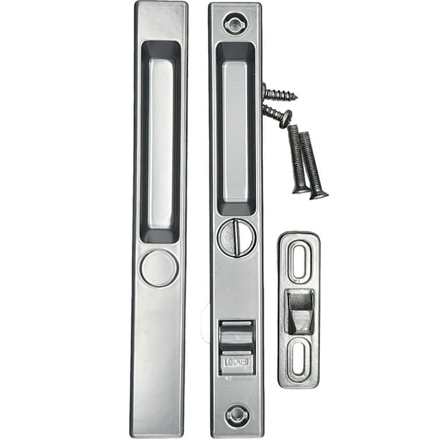 G.A.S Hardware DL-504 Non-Keyed Sliding Glass Patio Handle Set with Nite Lock "C" Cam and Keeper