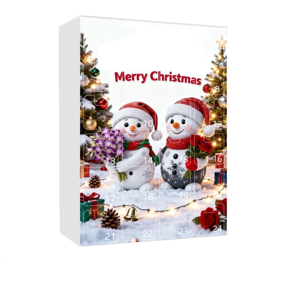 G Acrylic Christmas Tree Pendant Snowman Countdown Calendar Holiday Advent Ornament Festive Decor Numbered Days Christmas Durable Easy Hang