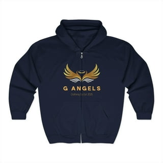 パーカー・フーディ SATUR Angel Cross Stitch Fleece Hooded T-Shirt Navy SA244UTH Angel Hoodie