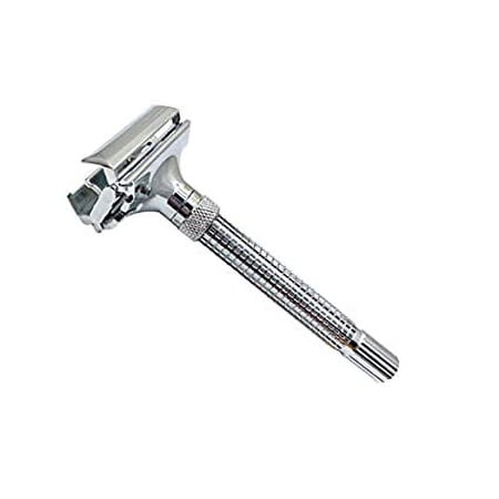 G.B.S Classic Chrome Adjustable Butterfly Open Double Edge Safety Razor- for men’s Clean, Smooth Shave, Perfect Shave with 20 Premium Sharp Blades- Gift for Feather Husband Boyfriend