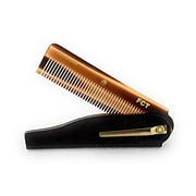 G.B.S Folding Comb-FCT Handmade Pocket Clip Comb for Men or Women Hair Daily Base, Travel, Gym, Office Tortoise Comb Stylish 100mm Fine tooth