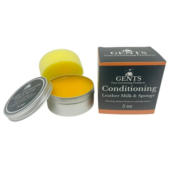 G.B.S Leather Conditioner & Cleaner, Waterproofs & Restores, Includes Sponge, Beige, 5 Oz, 1 Count
