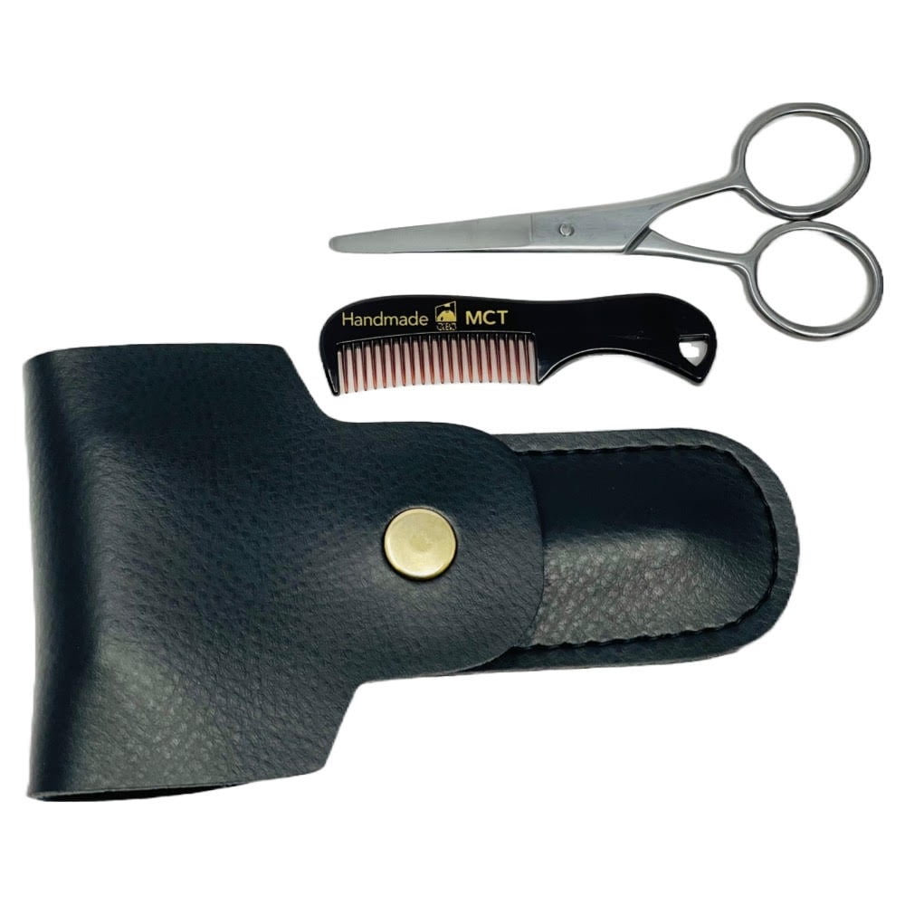 G.B.S Men's 3n1 Trimming, Cutting and Styling Beard Scissors, Stainlesssteel Scissors for Beard