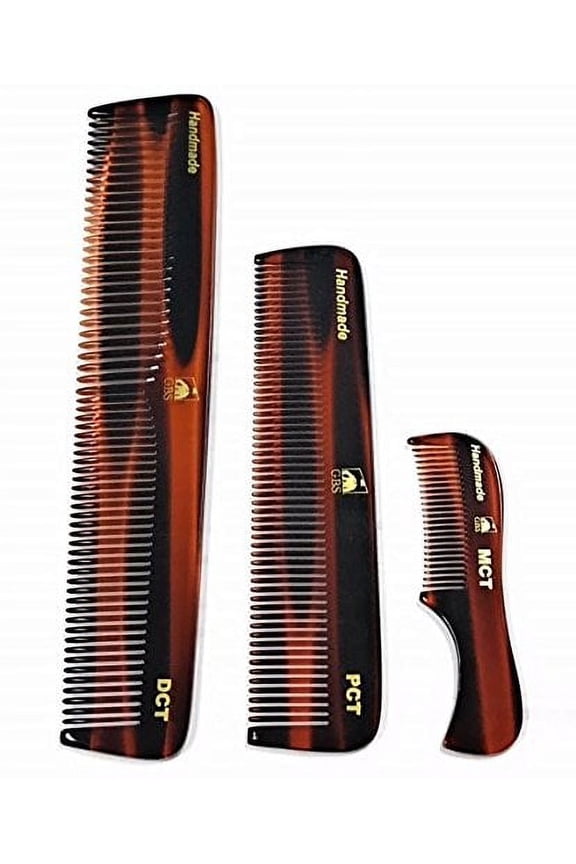 G.B.S Plastic Pocket Comb Set For Men, Durable - Pack Of 3