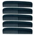 thumbnail image 1 of GENTS (5 Pack) Pocket Comb Black Unbreakable Round Teeth Course Fine Pocket Beard & Mustache Combs for Men's Hair | Sideburns Travel-Friendly Symmetry, Friendly Birthday Gifts, 1 of 5