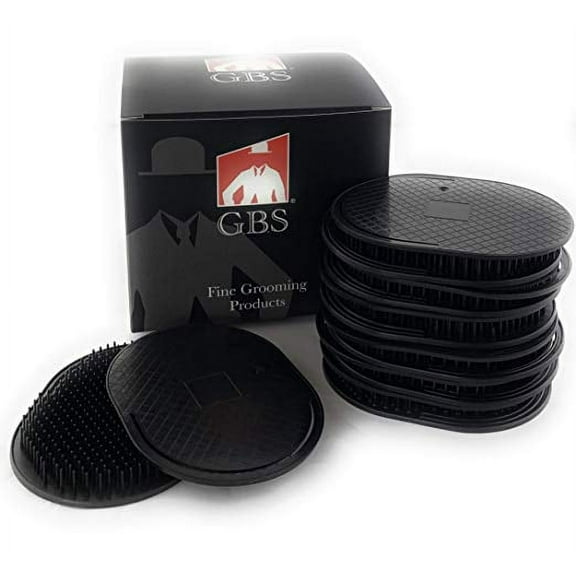 G.B.S Pocket Palm Brush & Scalp Massager Comb - Pack of 12 (Black)