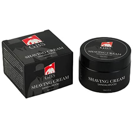 G.B.S Sandalwood Shaving Cream for Men, Hydrates, Nourishes for Close Smooth Shave, Protects Skin from Cuts, Bumps, and Irritation Pack of 1