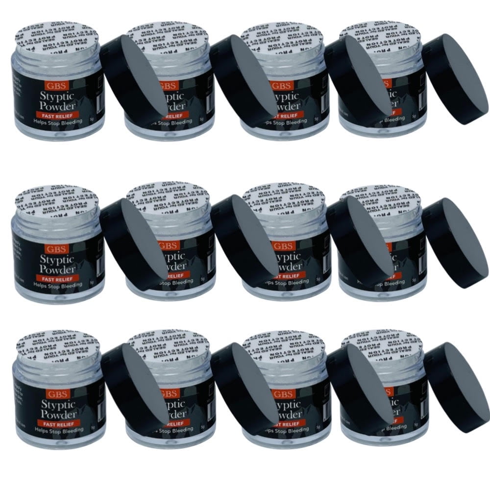 G.B.S Styptic Powder 5g Helps Stops Bleeding from Minor Nicks and Cuts