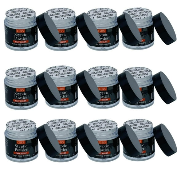 G.B.S Styptic Powder Helps Stop Minor Nicks and Cuts, 5g, 12 Pack