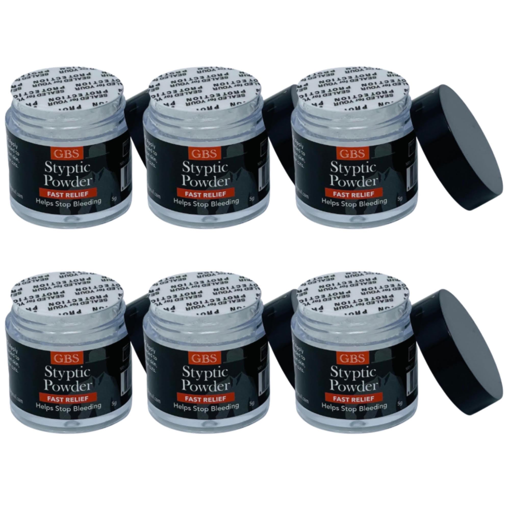 G.B.S Styptic Powder, Immediate Wound Closure, NonStinging (5g) Pack