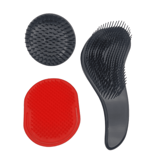 G.B.S Wave Detangling Hair Brush Set, Women, Men Unisex Great for All Hair types Wet or Dry - Travel Pack of 3