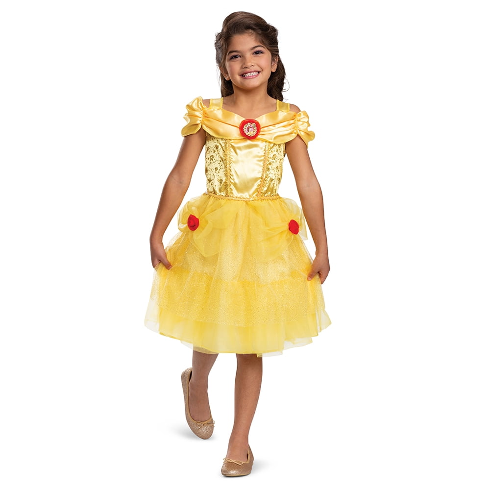 Disney Beauty & The Beast Belle Halloween Costume for Children, Girls Size S (6/6X), by Disguise