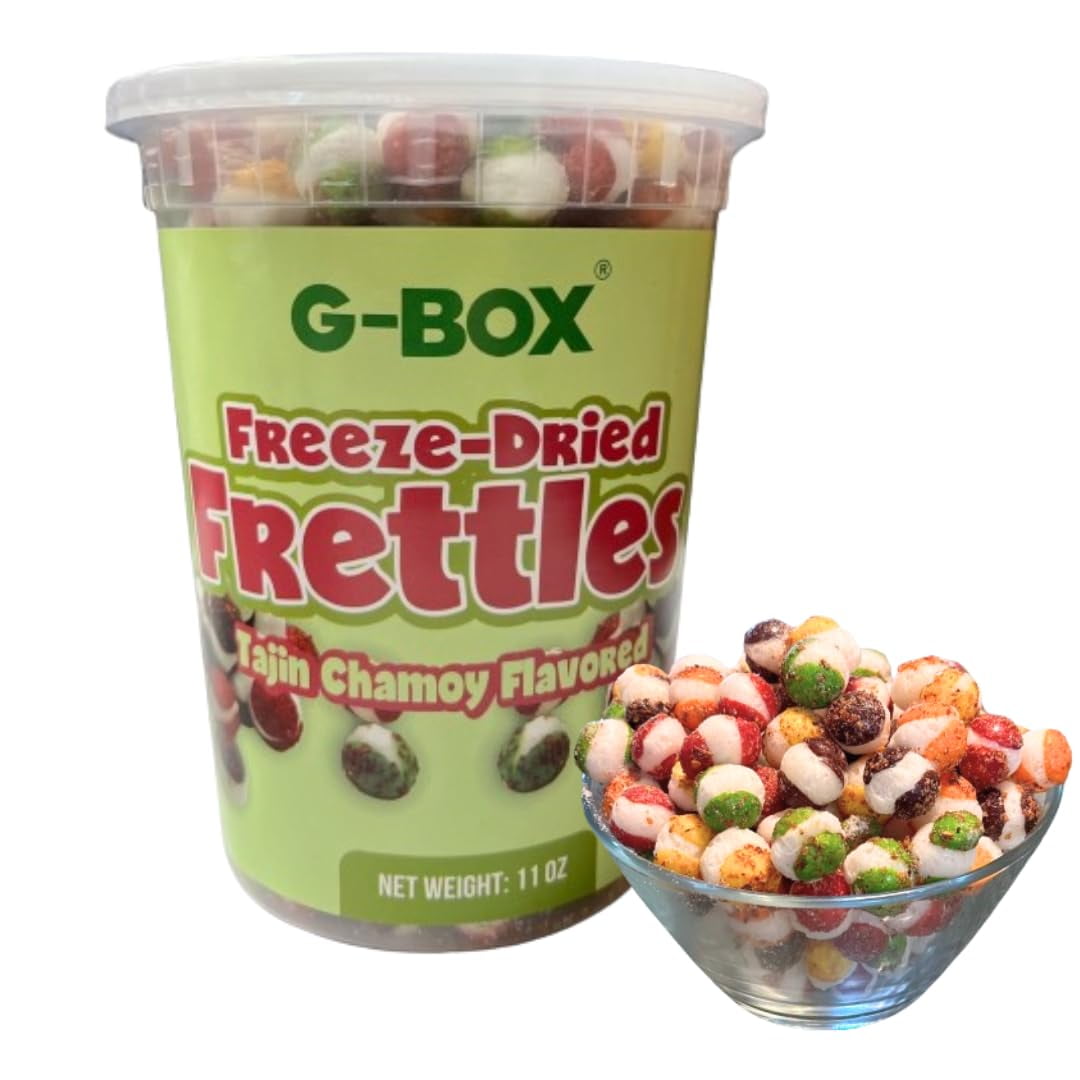G-BOX 11 oz Freeze Dried Candy, Tajin Chamoy Flavor, TikTok Trend Items| Spicy and Sour Candy| Crunchy Fruity Flavorful Burst, Air-tight Sealed Container