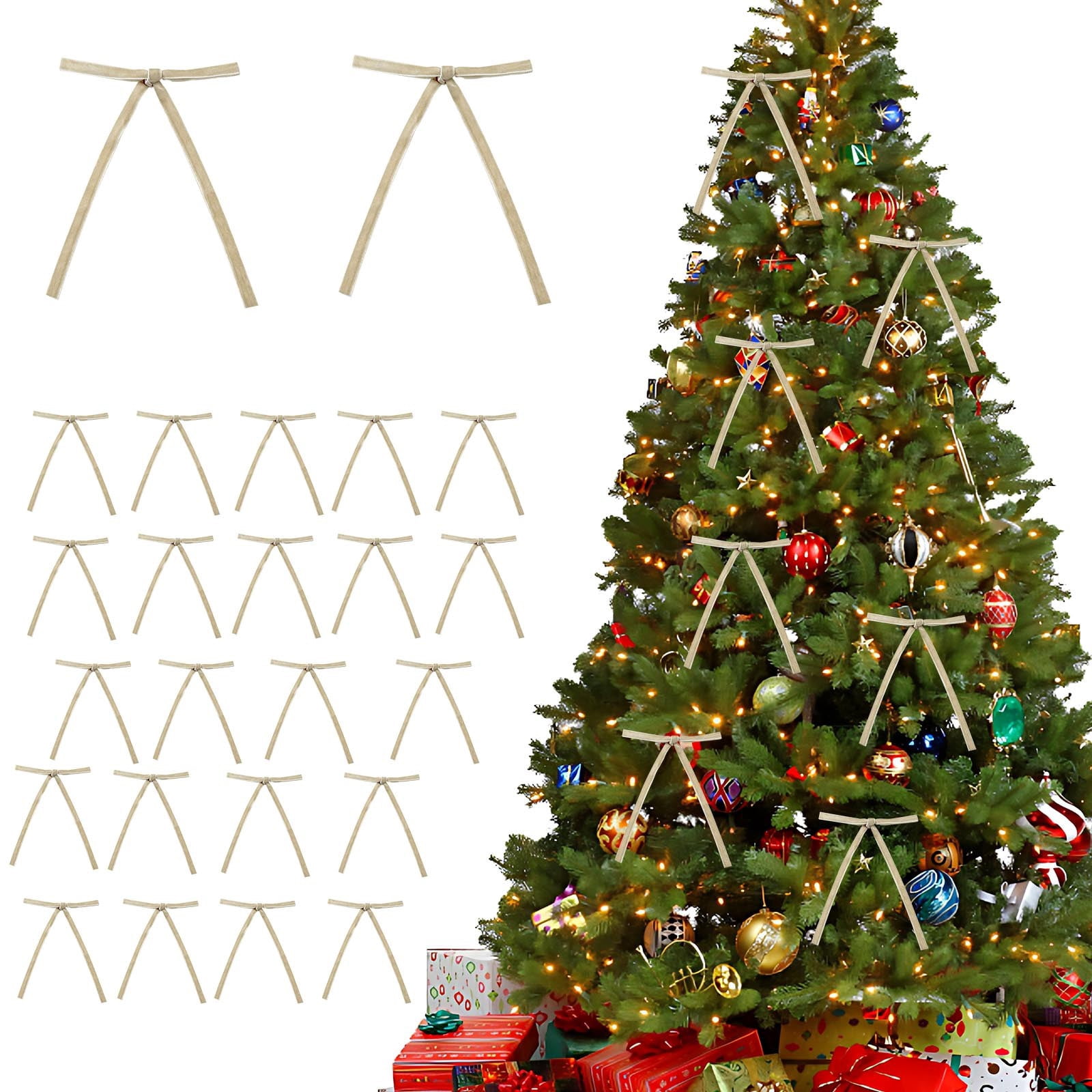 G Burgundy Velvet Christmas Tree Bows Set Of 48 For Door Garland Wreath ...