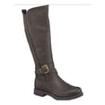 thumbnail image 1 of G.C. SHOES Womens Brown Comfort Aston Round Toe Block Heel Zip-Up Riding Boot 9, 1 of 6