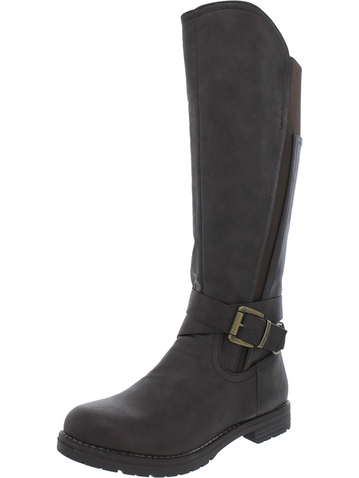 G.C. Shoes Womens Faux Leather Tall KneeHigh Boots